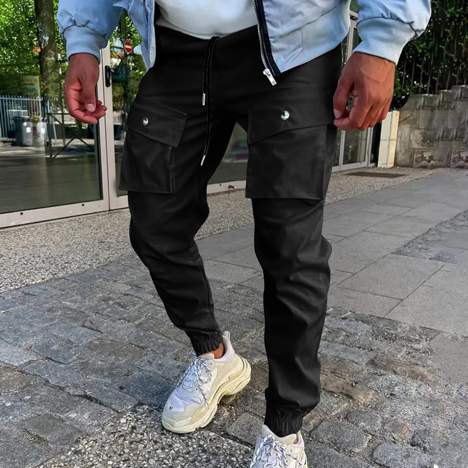 Designer Slim Fit Jogger Mens Joggers Pants Casual Workout Running Gym Sweatpants with Drawstring Cargo Hiking Pants