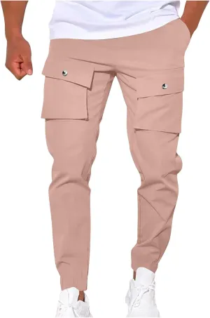 Designer Slim Fit Jogger Mens Joggers Pants Casual Workout Running Gym Sweatpants with Drawstring Cargo Hiking Pants