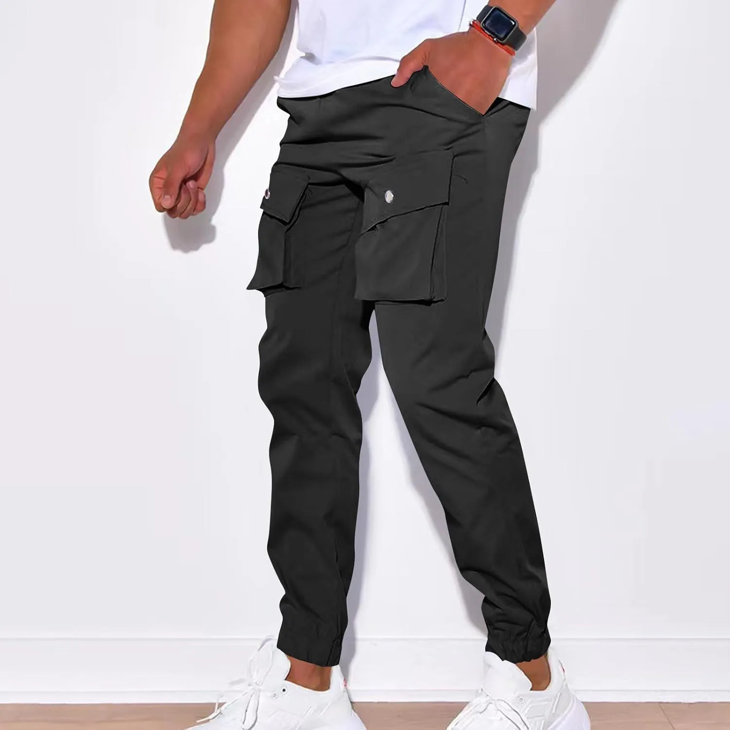 Designer Slim Fit Jogger Mens Joggers Pants Casual Workout Running Gym Sweatpants with Drawstring Cargo Hiking Pants