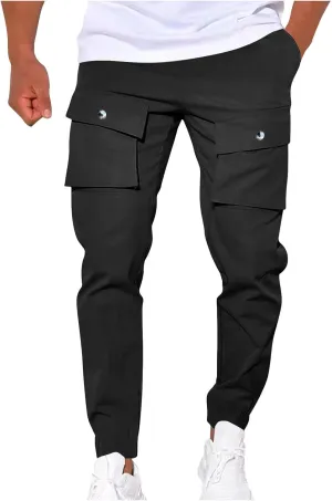 Designer Slim Fit Jogger Mens Joggers Pants Casual Workout Running Gym Sweatpants with Drawstring Cargo Hiking Pants