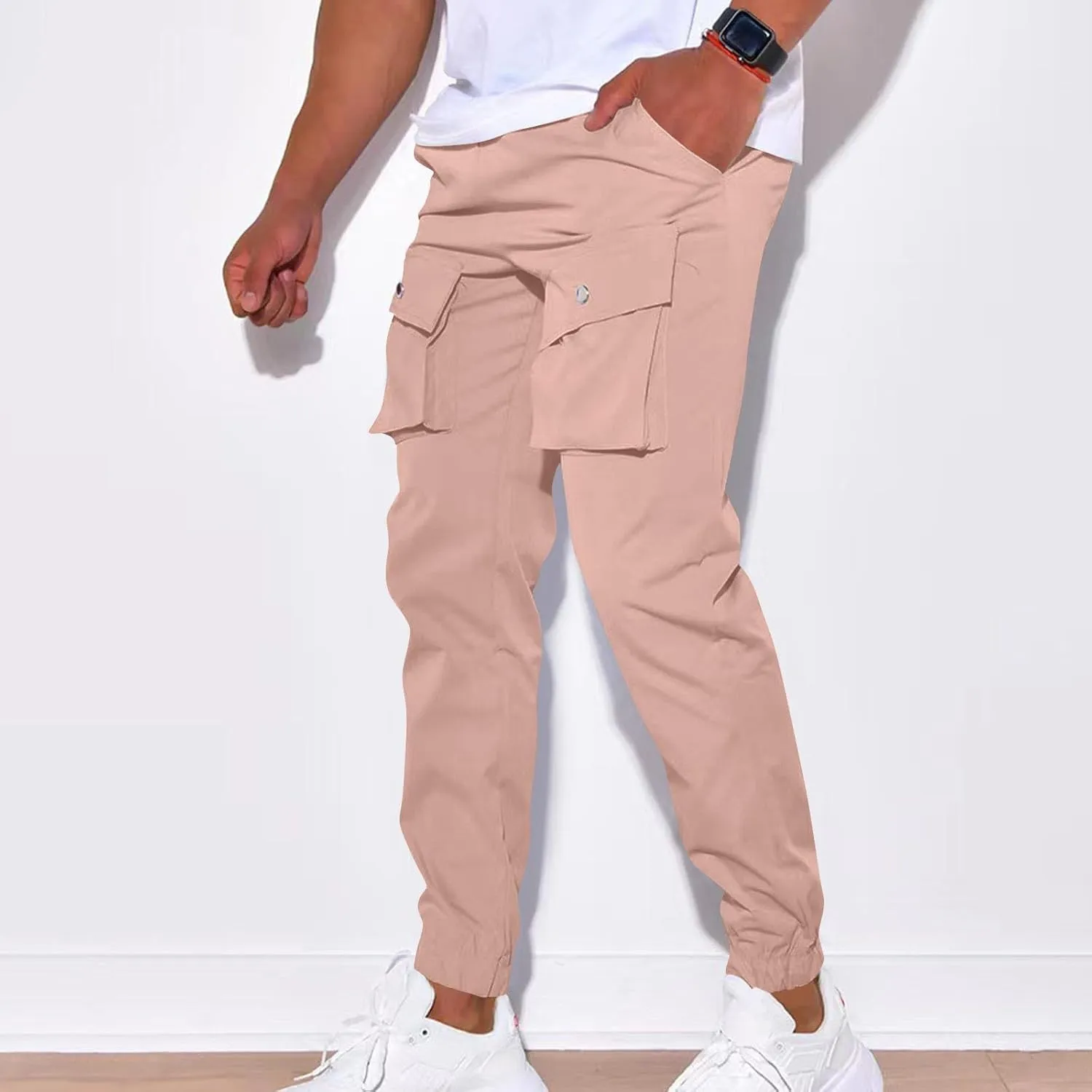 Designer Slim Fit Jogger Mens Joggers Pants Casual Workout Running Gym Sweatpants with Drawstring Cargo Hiking Pants