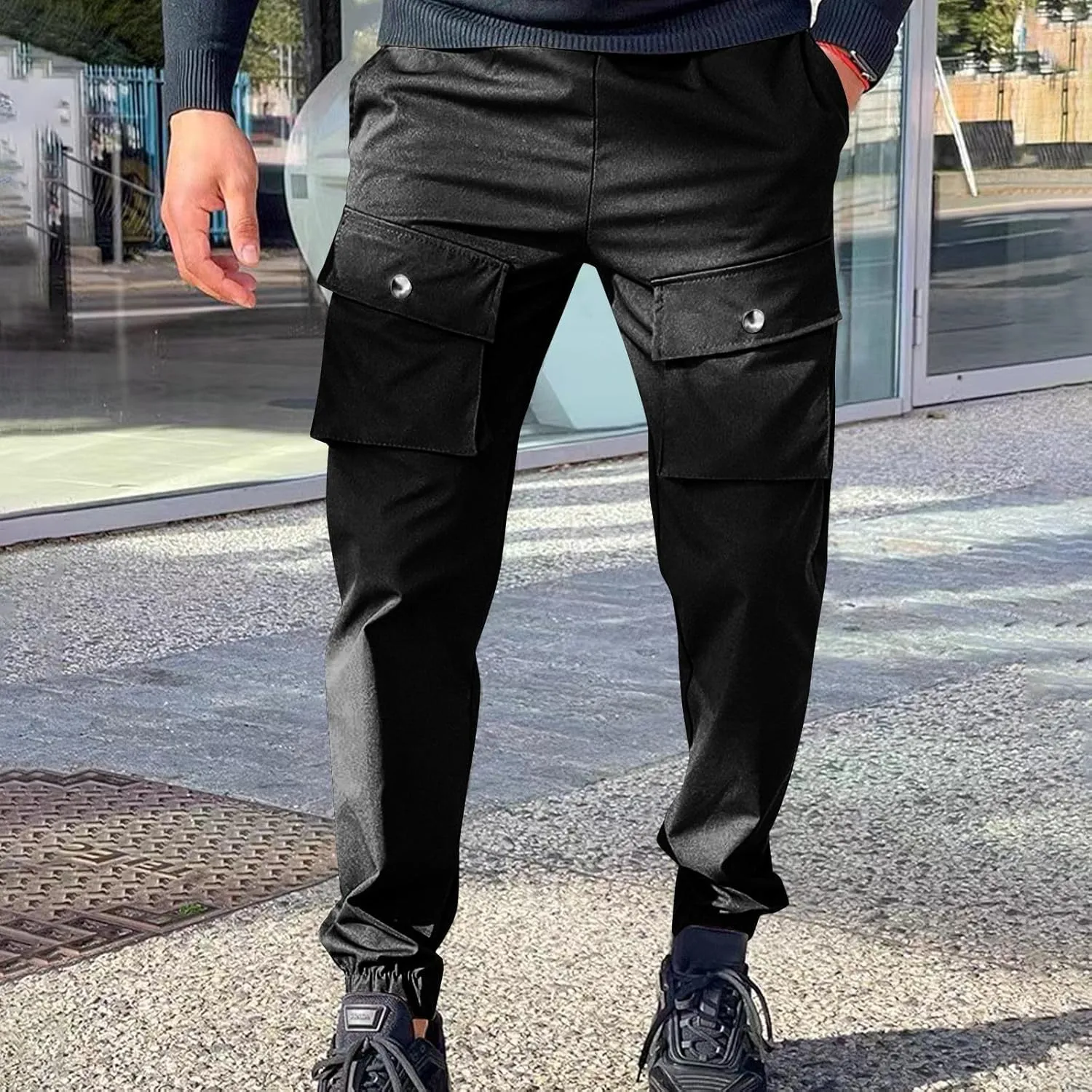 Designer Slim Fit Jogger Mens Joggers Pants Casual Workout Running Gym Sweatpants with Drawstring Cargo Hiking Pants