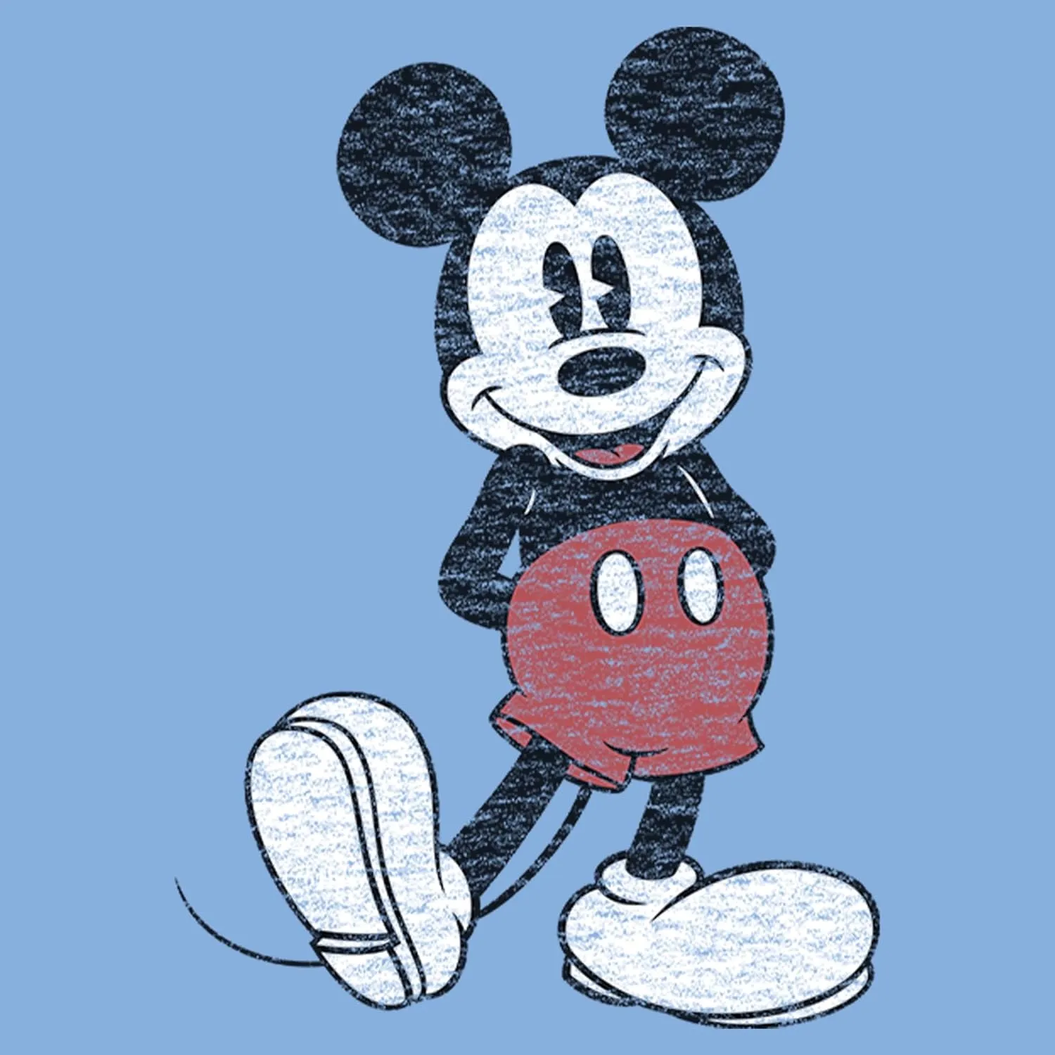 Disney Men's Full Size Mickey Mouse Distressed Look T-Shirt