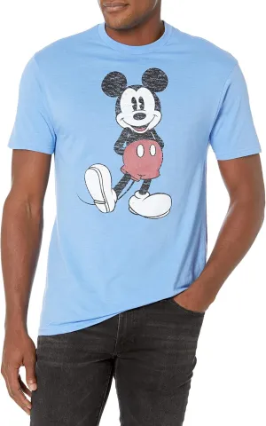 Disney Men's Full Size Mickey Mouse Distressed Look T-Shirt