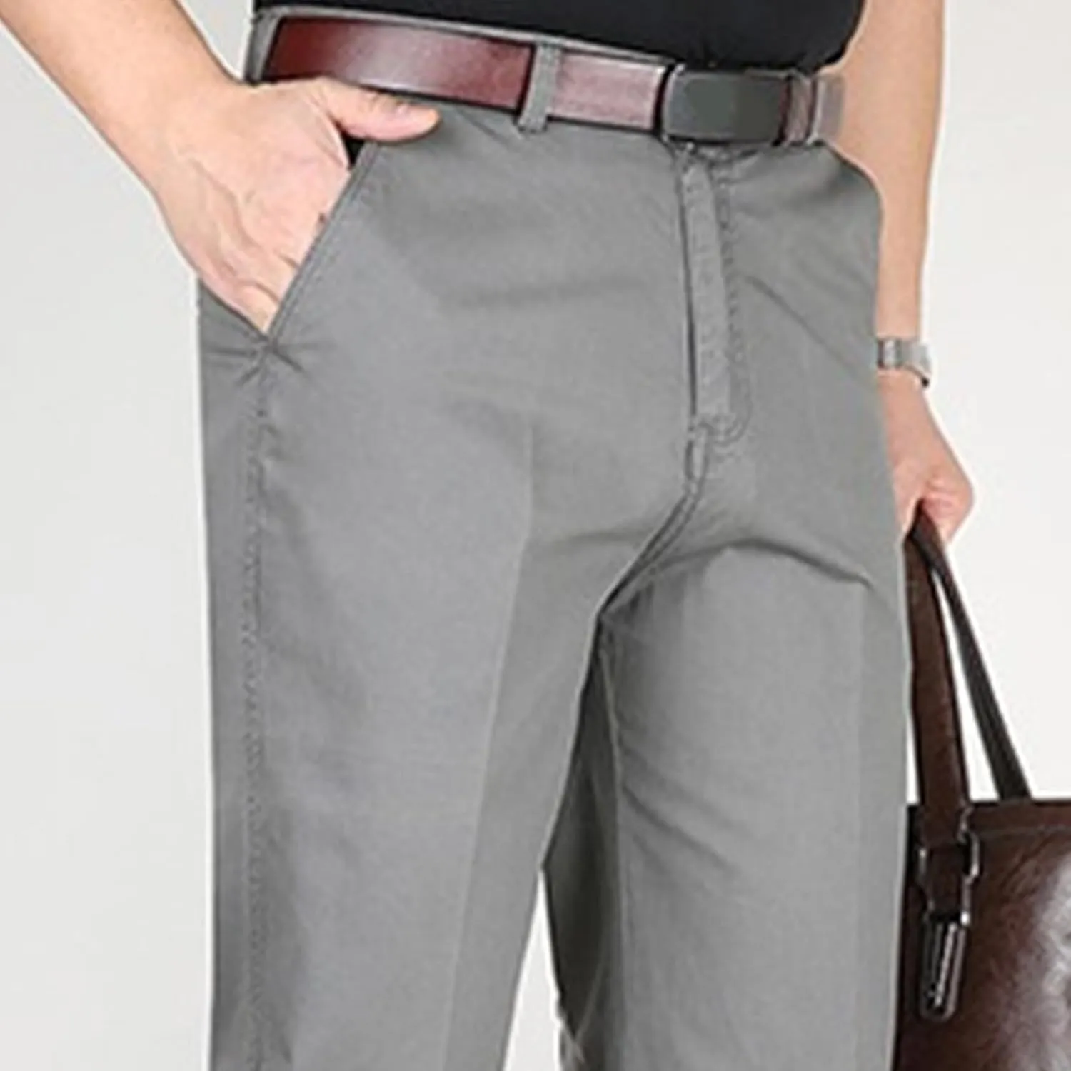 Dress Slacks for Men Casual Stretch Chino Pant Slim Fit Work Pants with Pockets (Available in Big & Tall)