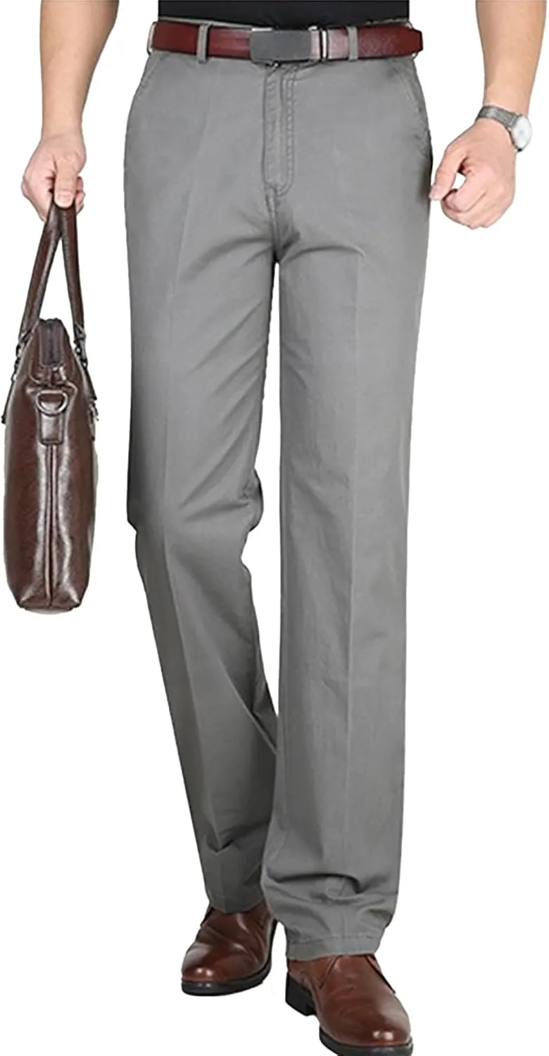Dress Slacks for Men Casual Stretch Chino Pant Slim Fit Work Pants with Pockets (Available in Big & Tall)