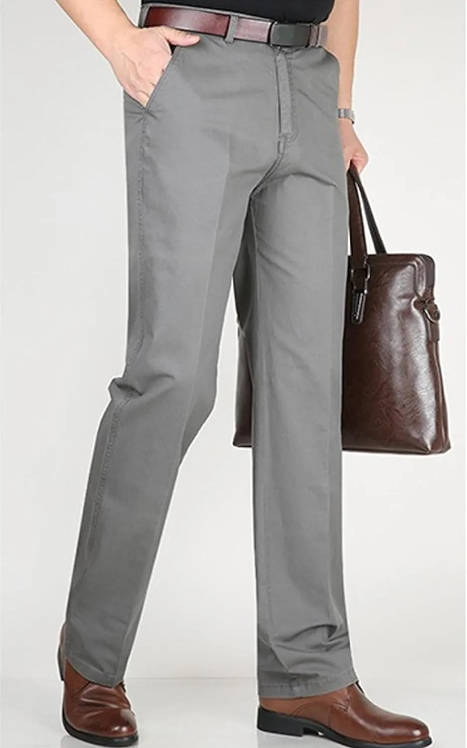 Dress Slacks for Men Casual Stretch Chino Pant Slim Fit Work Pants with Pockets (Available in Big & Tall)