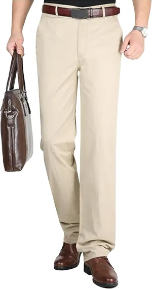 Dress Slacks for Men Casual Stretch Chino Pant Slim Fit Work Pants with Pockets (Available in Big & Tall)