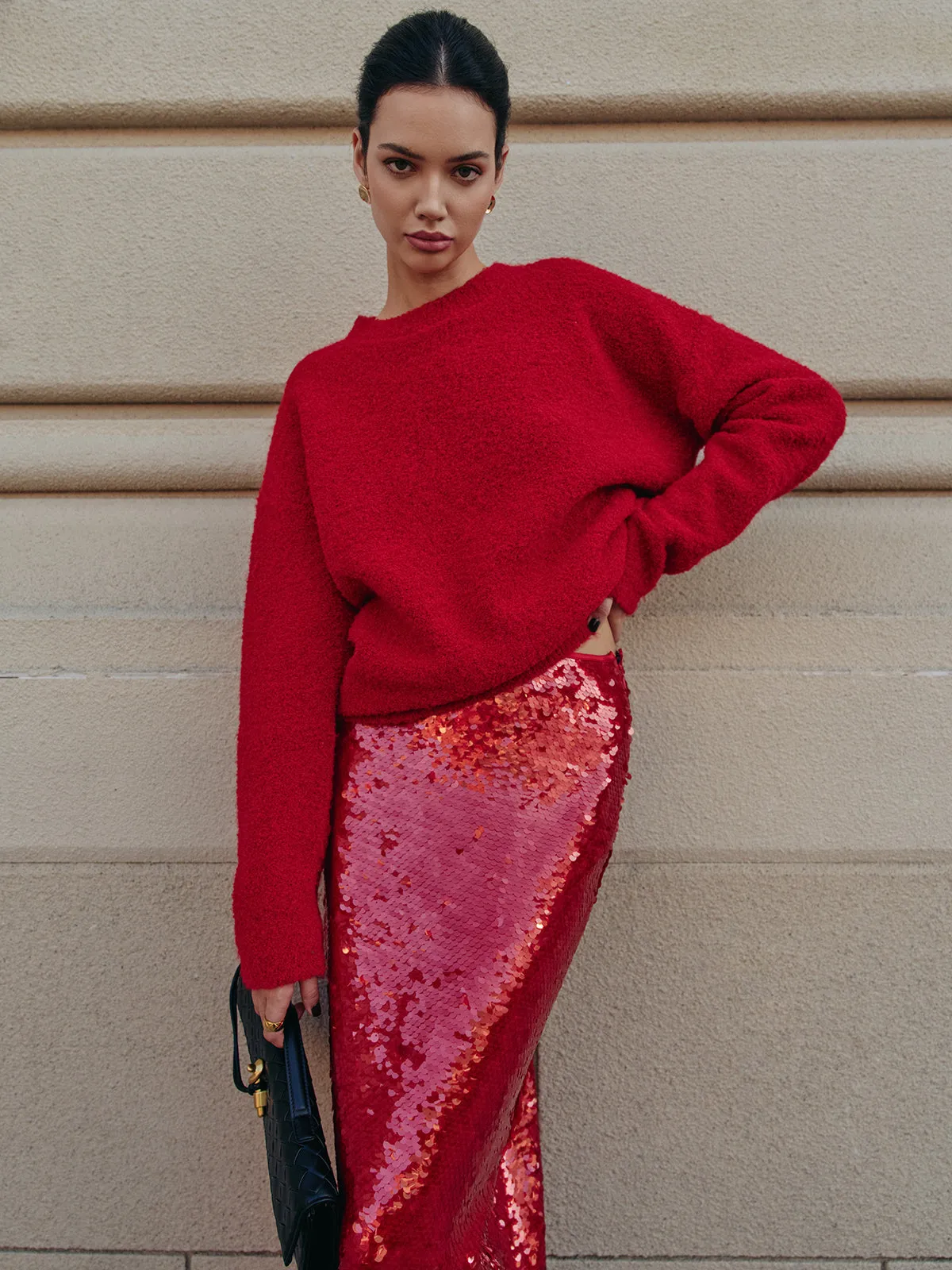 Elegant Wool-Blend Cozy Sweater