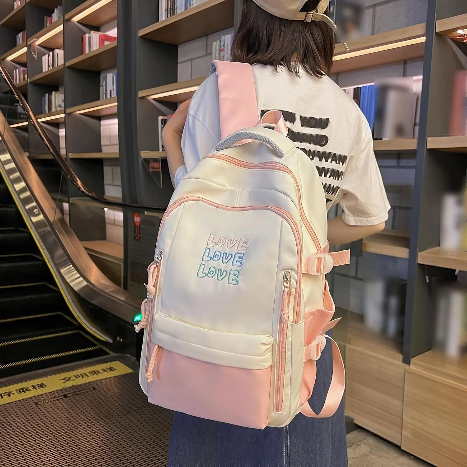 Fashion Backpack Cute Casual Bookbags Laptop Bag Lightweight Travel Daypacks (Blue)