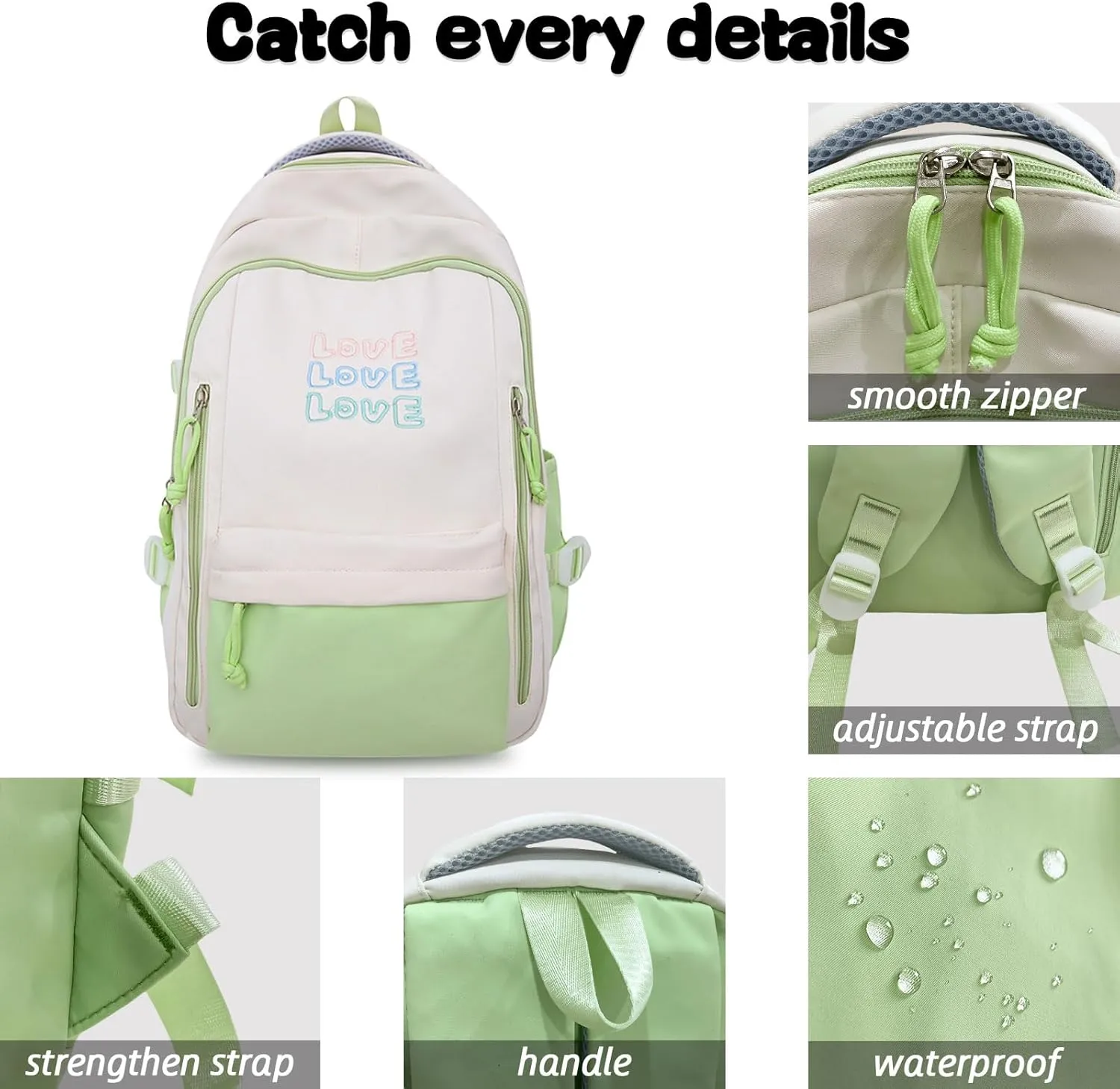 Fashion Backpack Cute Casual Bookbags Laptop Bag Lightweight Travel Daypacks (Blue)