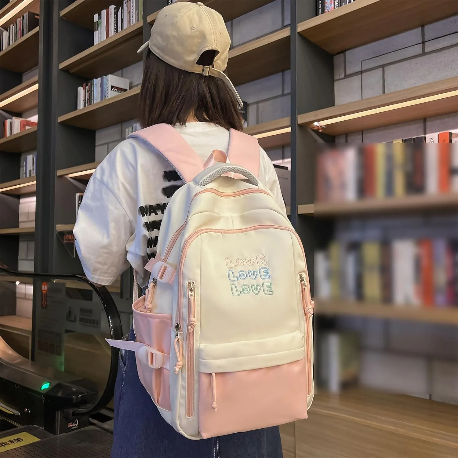 Fashion Backpack Cute Casual Bookbags Laptop Bag Lightweight Travel Daypacks (Blue)
