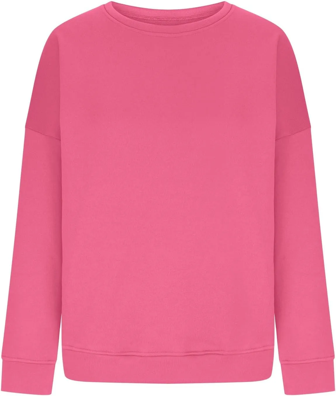 Fleece Crewneck Sweatshirts for Women Soft Comfy Fit Long Sleeve Shirts for Teen Girl Oversized Pullover Sweaters