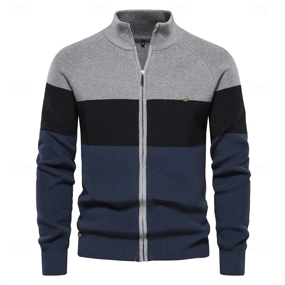 Full Zip Knit Sweater Cardigan