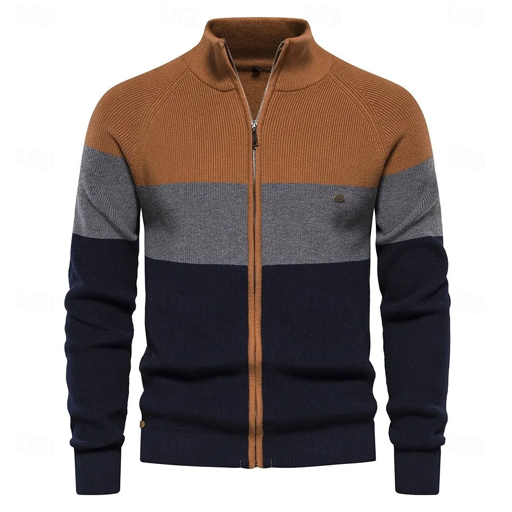 Full Zip Knit Sweater Cardigan