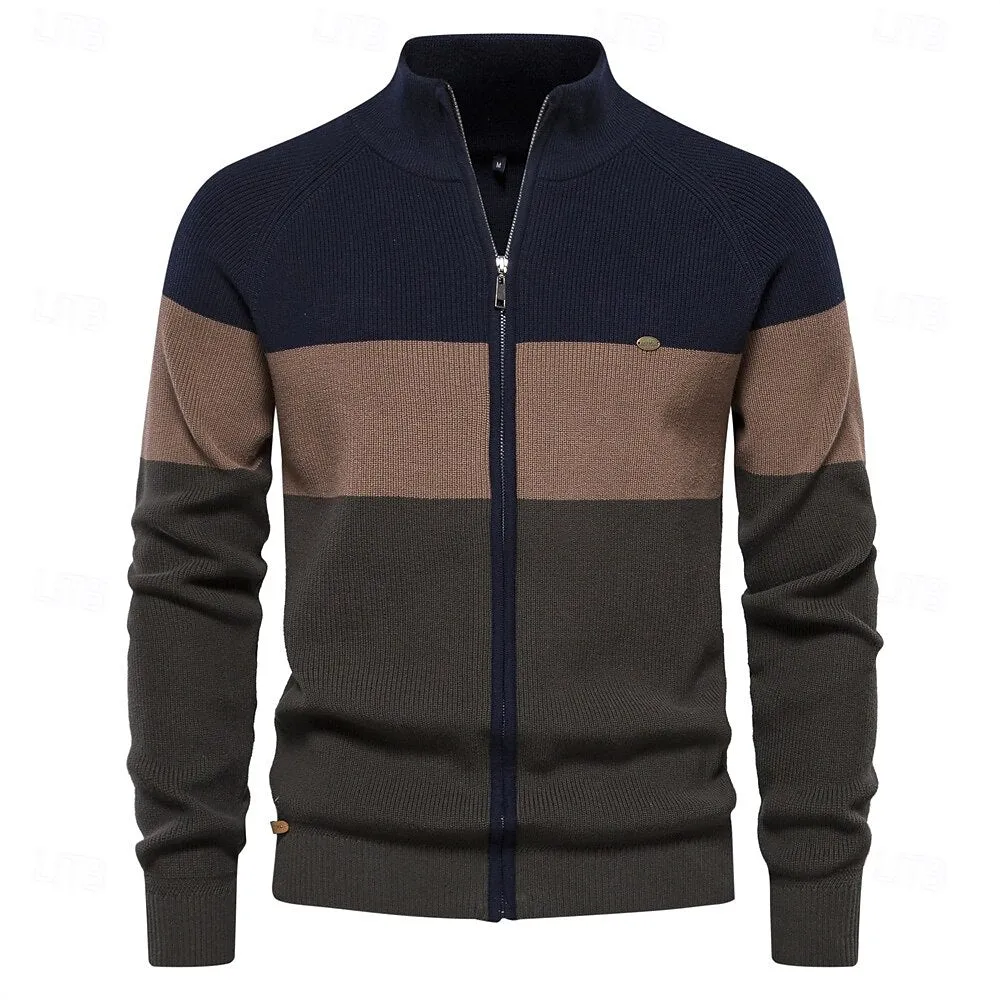 Full Zip Knit Sweater Cardigan