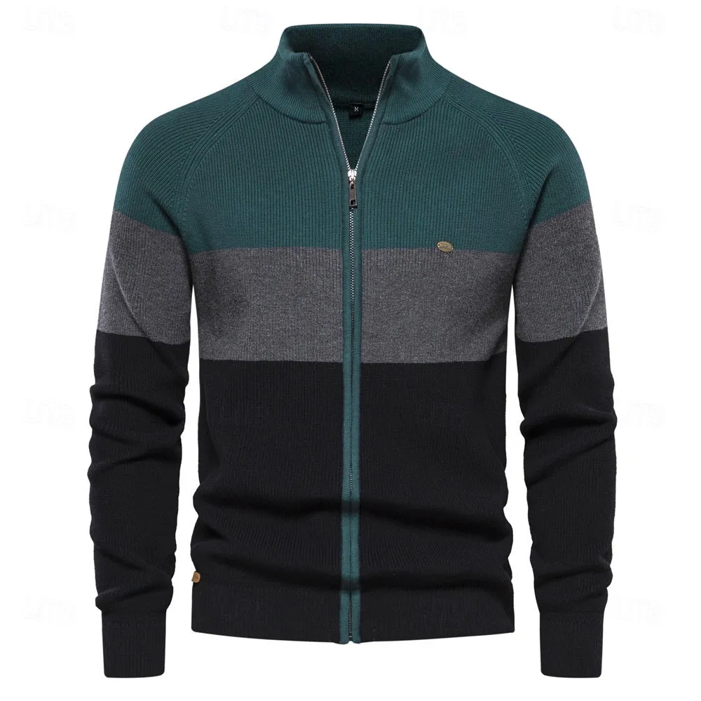 Full Zip Knit Sweater Cardigan