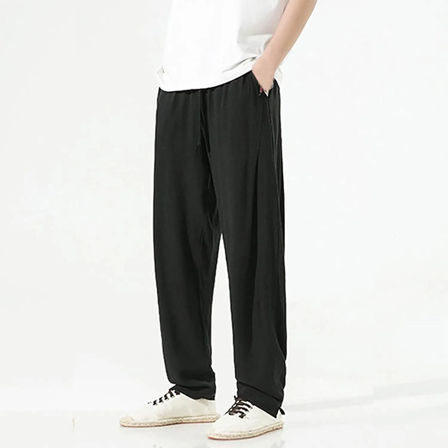 FZVYD Mens Cargo Pants Mens Joggers Cargo Pants Fashion Casual Sweatpants Work Pants Drawstring Loose Trousers with Pockets
