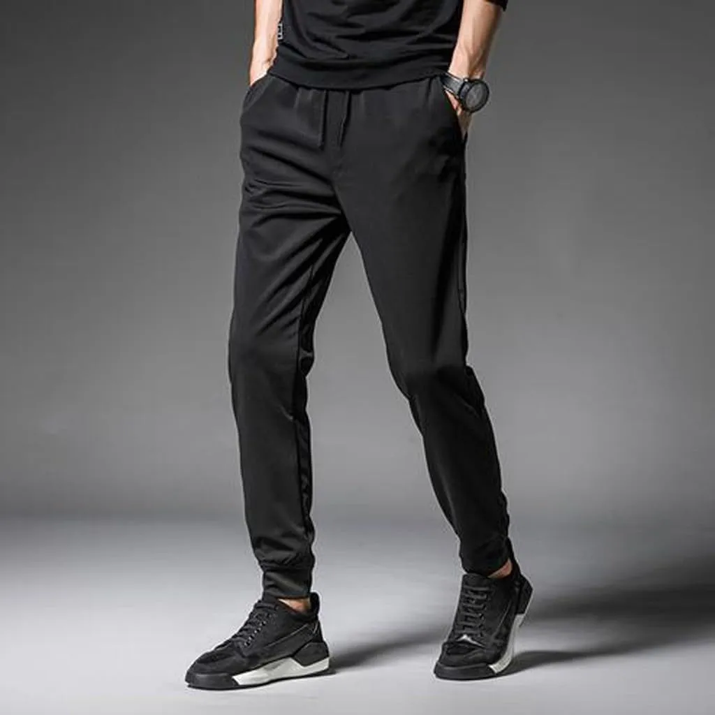 GIERIDUC Mens Active Athletic Sweatpants Japanese Retro Corduroy Pants Mens Smart Stretch Trousers Mens Sweatpants Pockets