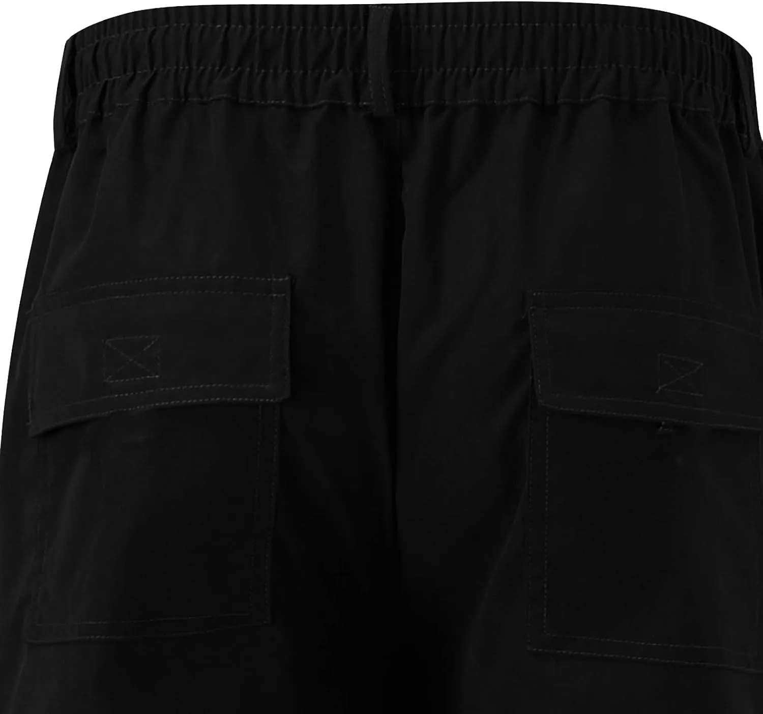 GIERIDUC Men's Linen Cotton Pants Men's Elasticated Waist Smart Trousers Mens Stretch Waist Trousers Mens Dark Green Trousers