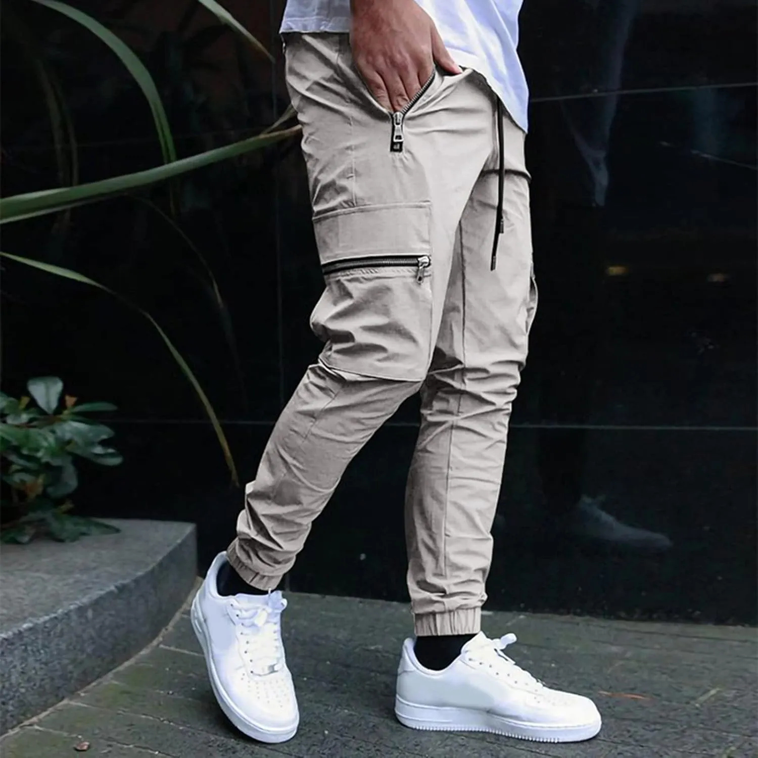 GIERIDUC Mens Sweatpants with Pockets Mens Size Medium Athletic Pants Performance Rider Long Pant Extra Long Slacks for Men