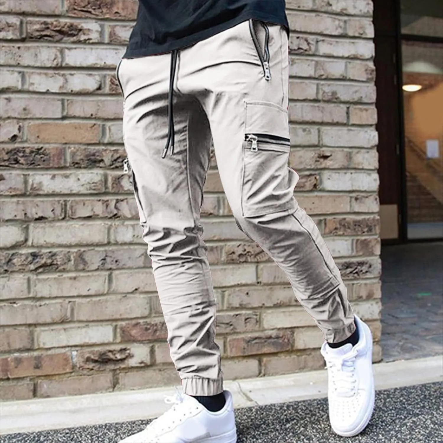 GIERIDUC Mens Sweatpants with Pockets Mens Size Medium Athletic Pants Performance Rider Long Pant Extra Long Slacks for Men