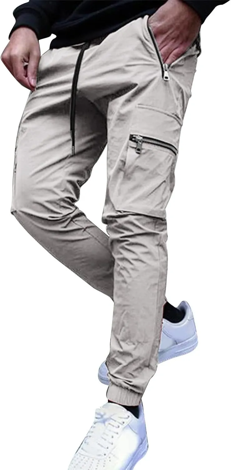 GIERIDUC Mens Sweatpants with Pockets Mens Size Medium Athletic Pants Performance Rider Long Pant Extra Long Slacks for Men