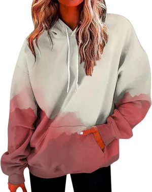 GOFULY Women's Fashion Hoodies & Sweatshirts Fall Plus Size Hoodie Pullover Drawstring Long Sleeve Winter Clothes With Pocket