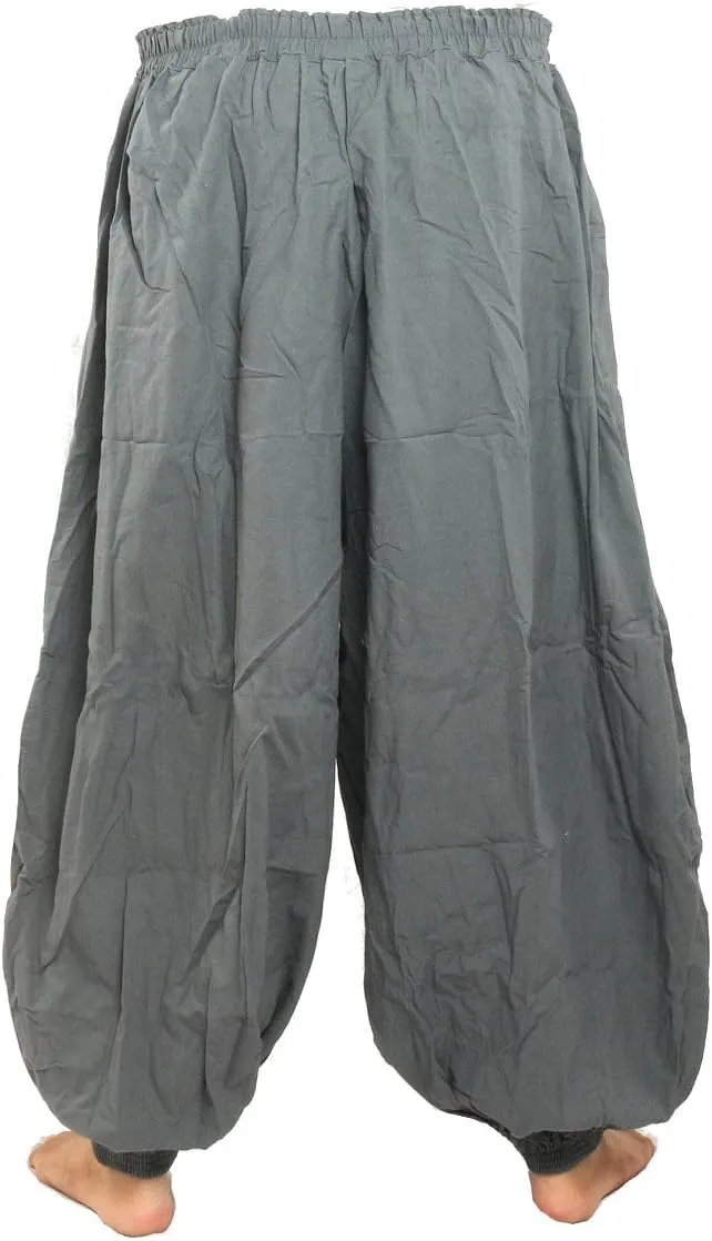 High Cut Balloon Harem Pants One Size Cotton Unisex for Men and Women 