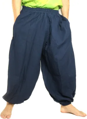 High Cut Balloon Harem Pants One Size Cotton Unisex for Men and Women 