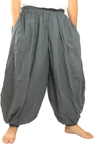 High Cut Balloon Harem Pants One Size Cotton Unisex for Men and Women 