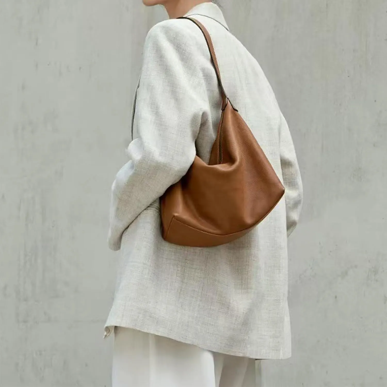 Hobo Bag for Women Vegan Leather Shoulder Handbag Slouchy Crossbody Eco-Friendly Underarm Tote Trendy Mothers Day Gift