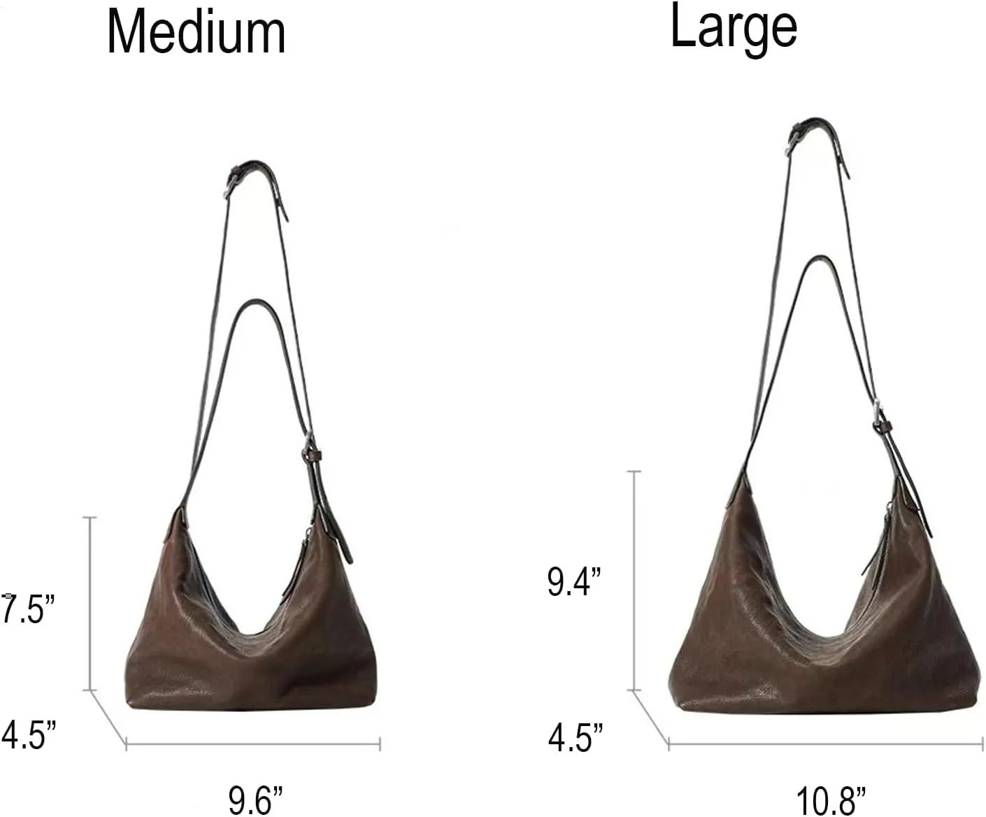 Hobo Bag for Women Vegan Leather Shoulder Handbag Slouchy Crossbody Eco-Friendly Underarm Tote Trendy Mothers Day Gift