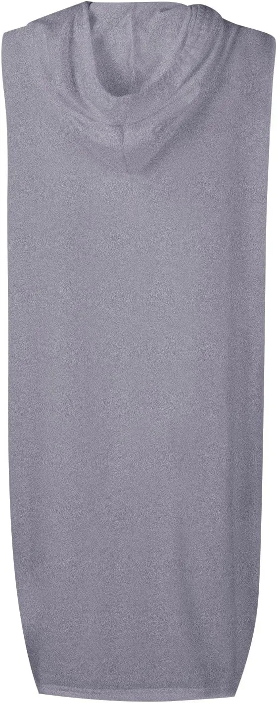 Hoodie Dress for Women Summer Drawstring Sleeveless Sweatshirt Dress Athleisure Hooded Tank Mini Dresses 2025