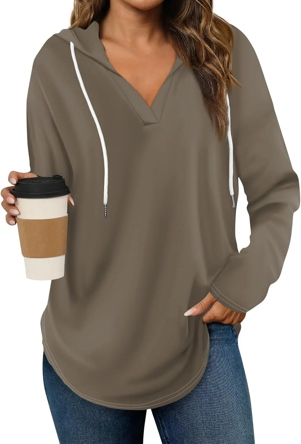 Hoodies for Women 2025 Pullover Oversized Sweatshirts Long SLeeve Shirts Loose Fit
