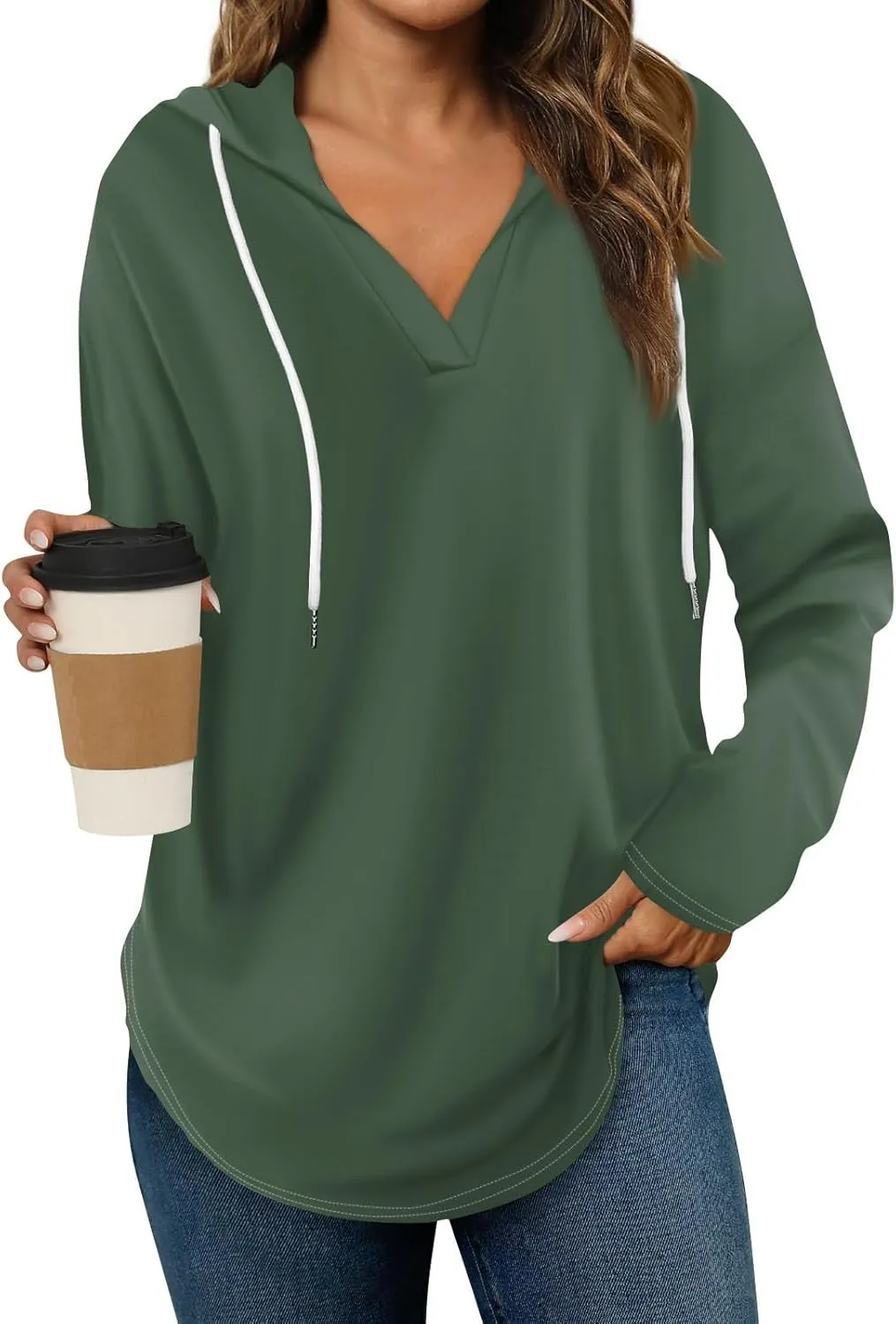 Hoodies for Women 2025 Pullover Oversized Sweatshirts Long SLeeve Shirts Loose Fit