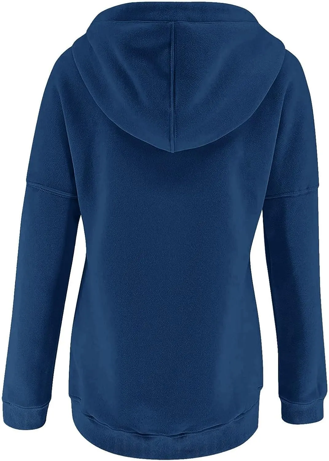 Hoodies for Women Button Collar Drawstring Lightweight Hooded Sweatshirt Casual Long Sleeve Pullover Tops Trendy Fall Clothes