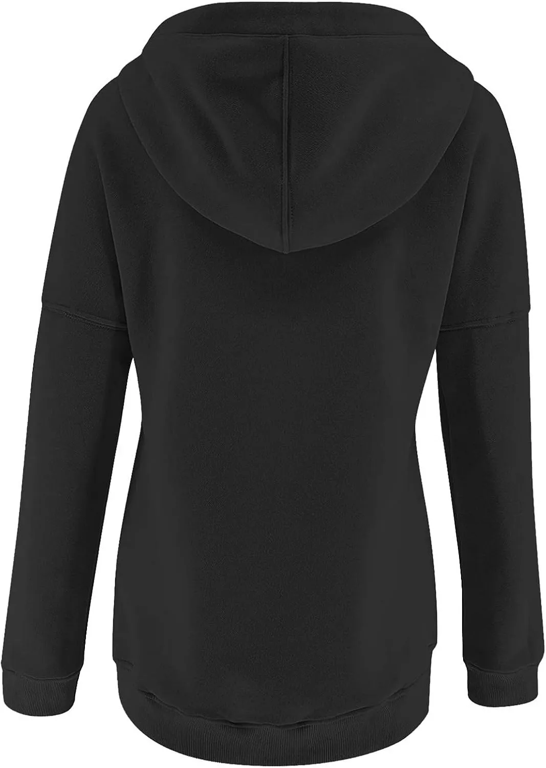 Hoodies for Women Button Collar Drawstring Lightweight Hooded Sweatshirt Casual Long Sleeve Pullover Tops Trendy Fall Clothes