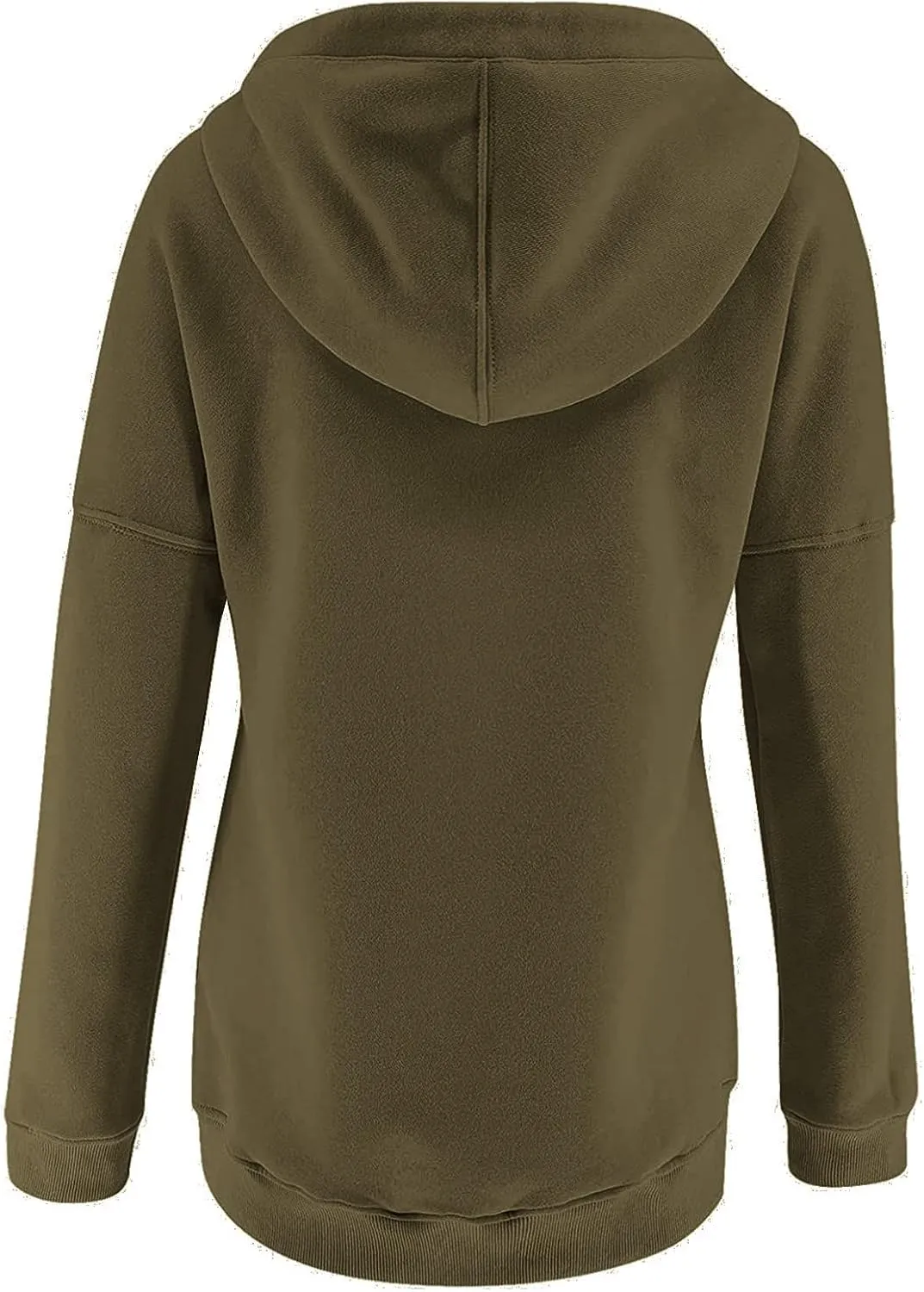 Hoodies for Women Button Collar Drawstring Lightweight Hooded Sweatshirt Casual Long Sleeve Pullover Tops Trendy Fall Clothes