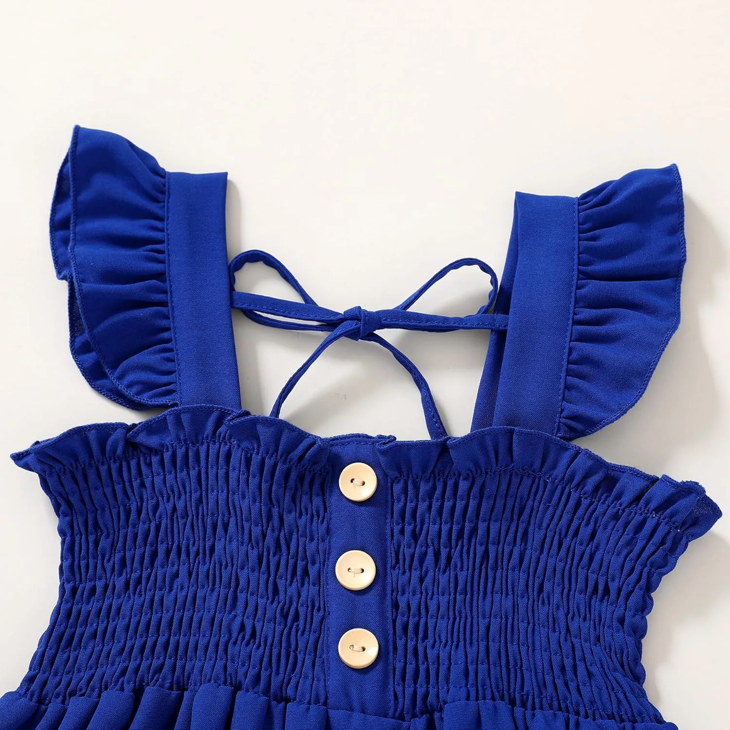 JEELLIGULAR Toddler Dress Ruffle Sleeveless Button Down Dress for Toddler Girl Dress Summer Beach Casual A-line Sundress