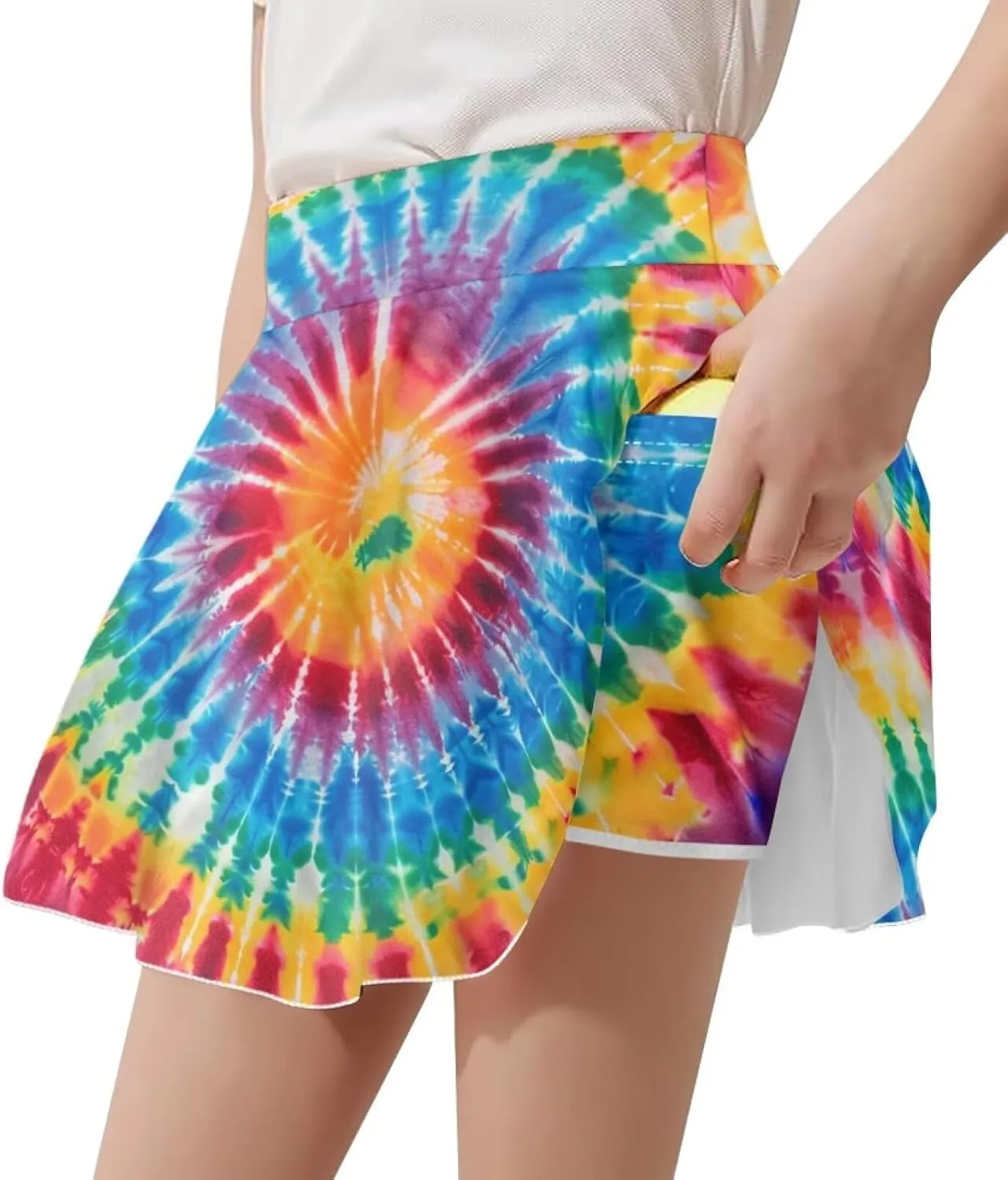 Kids 2 in 1 Skorts for Girls Tennis Athletic Skirts with Pockets 5-14 Years Casual High Waisted Comfy Skorts
