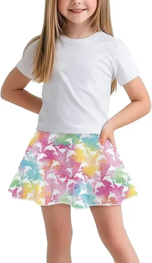 Kids 2 in 1 Skorts for Girls Tennis Athletic Skirts with Pockets 5-14 Years Casual High Waisted Comfy Skorts