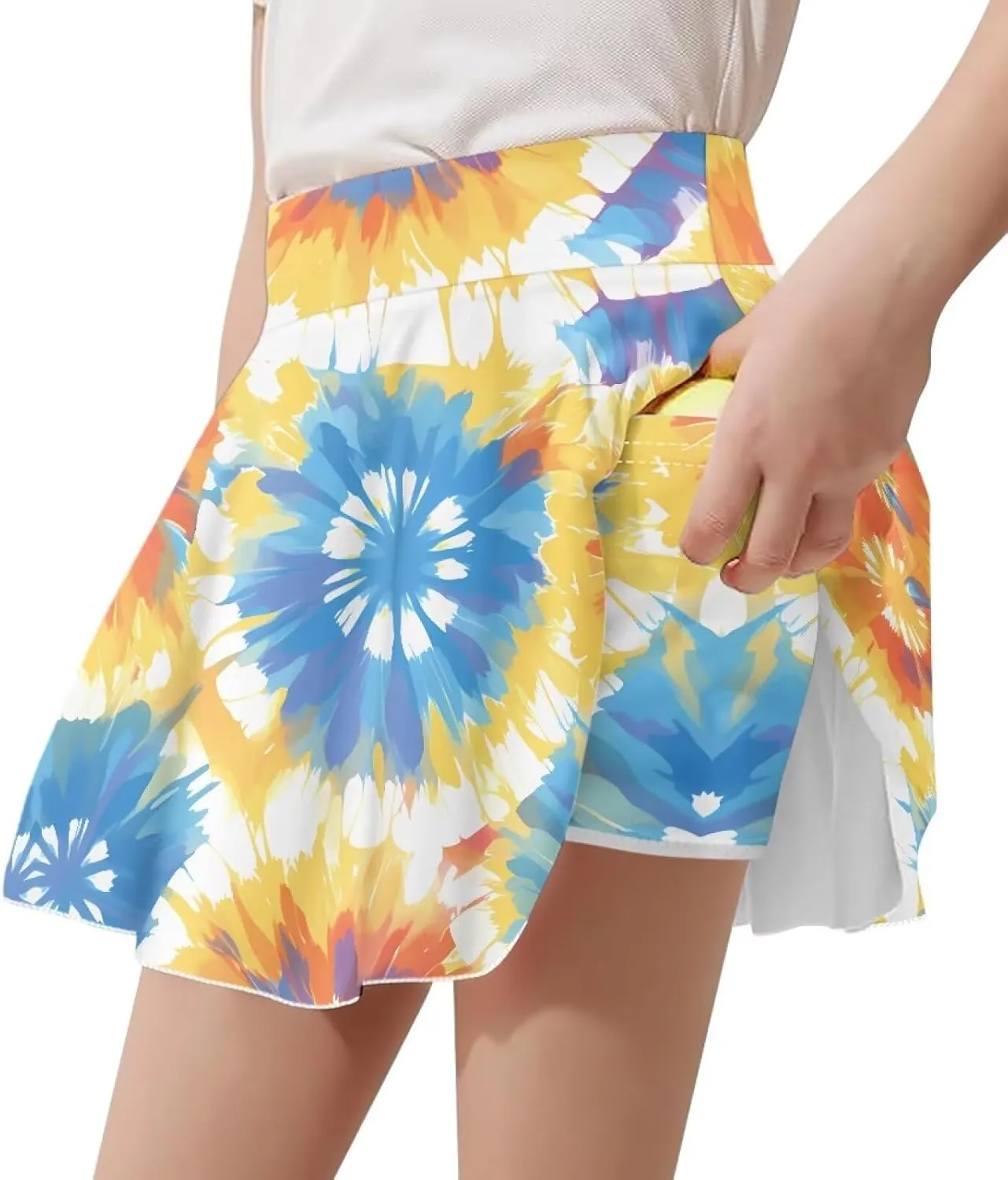 Kids 2 in 1 Skorts for Girls Tennis Athletic Skirts with Pockets 5-14 Years Casual High Waisted Comfy Skorts