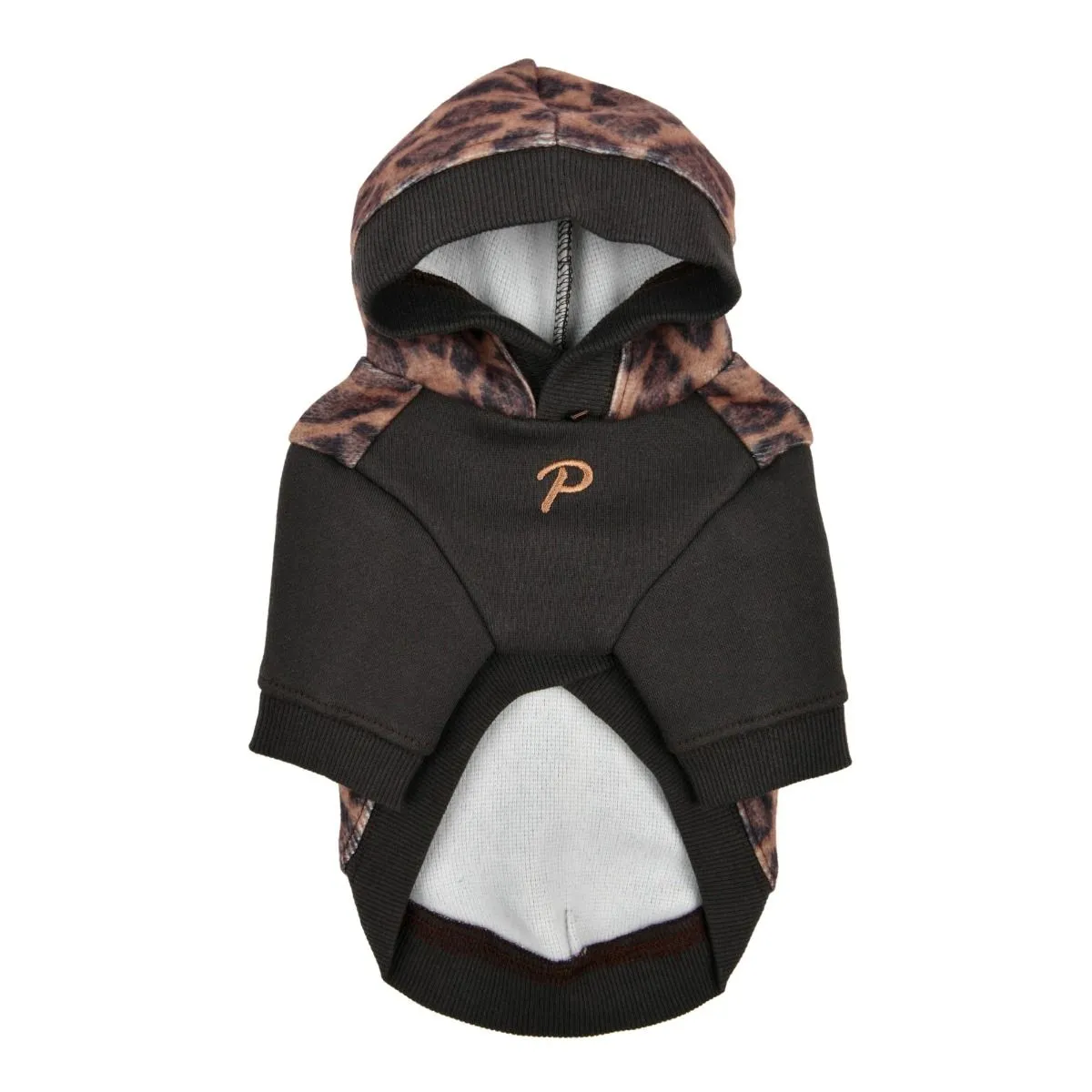 kovo leopard print hoody - brown