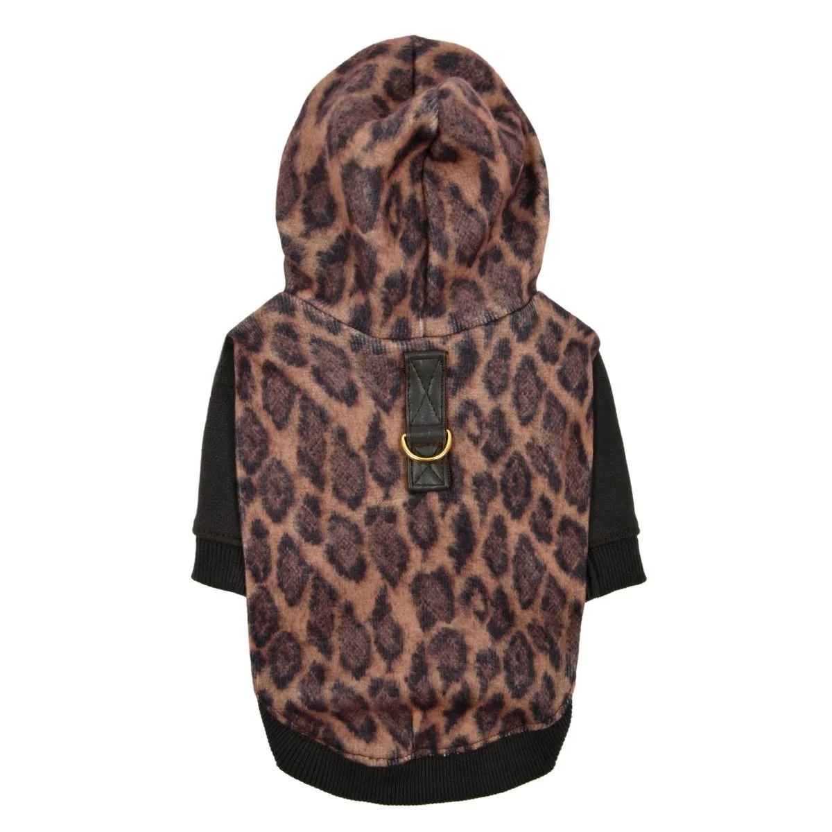 kovo leopard print hoody - brown