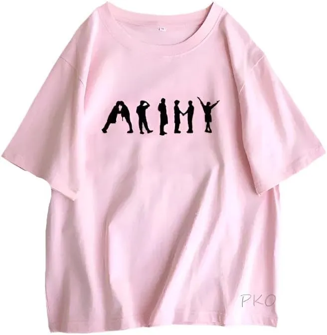 Kpop J-Hope Permission to Dance T-Shirt  100% Organic US Cotton Unisex B-TS Army Tee, Bangtan Merch Streetwear for Men & Women Pink/XXXL
