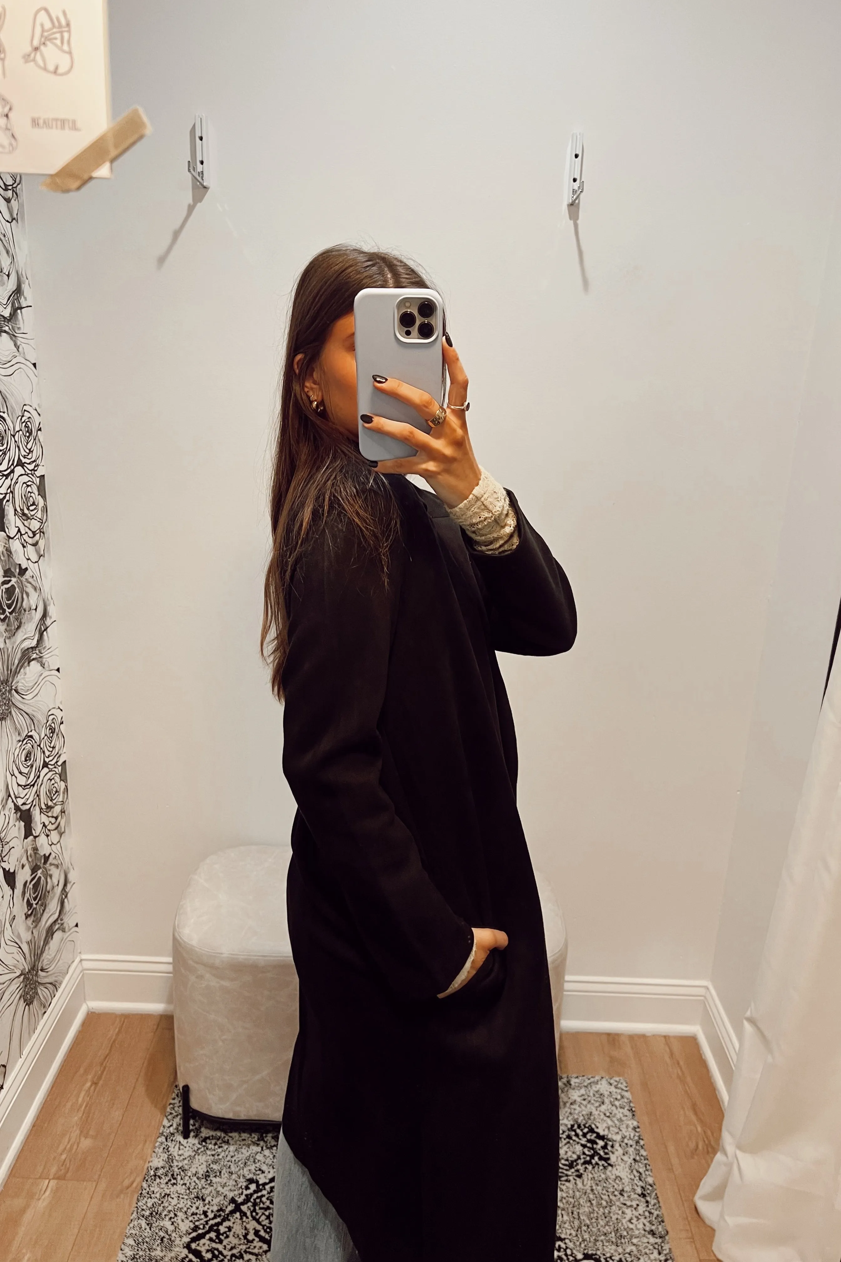 Love Poem Faux Suede Coat