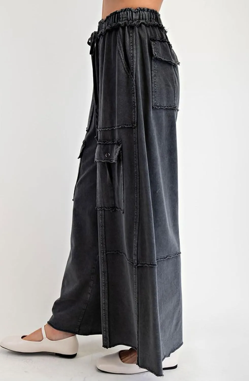 loveimgs Women 2025 Baggy High Waisted Wide Leg Cargo Pants Pockets Y2k Utility Pants Palazzo Sweatpants Slacks Trousers