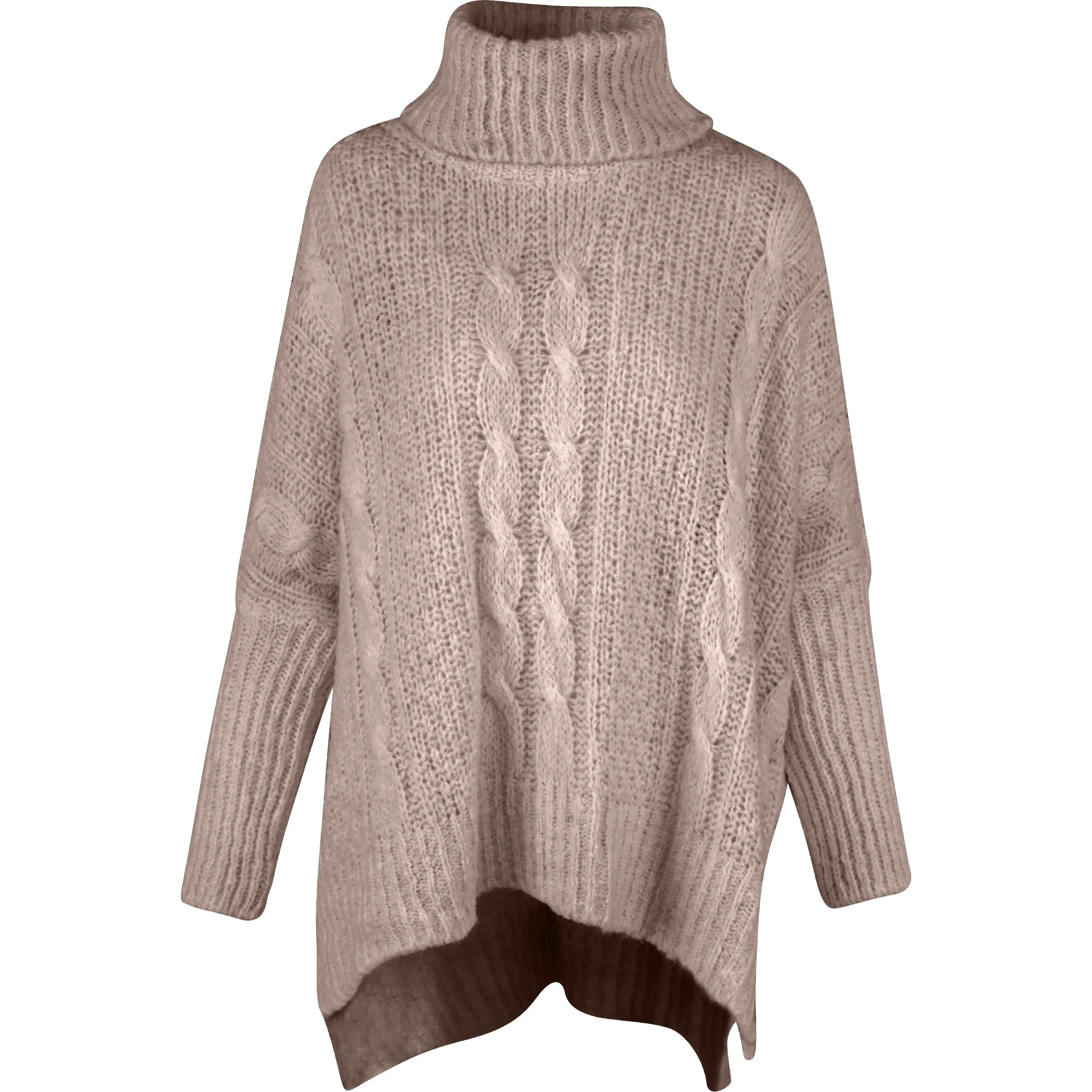 M Made in Italy – Oversized Turtle-Neck Sweater