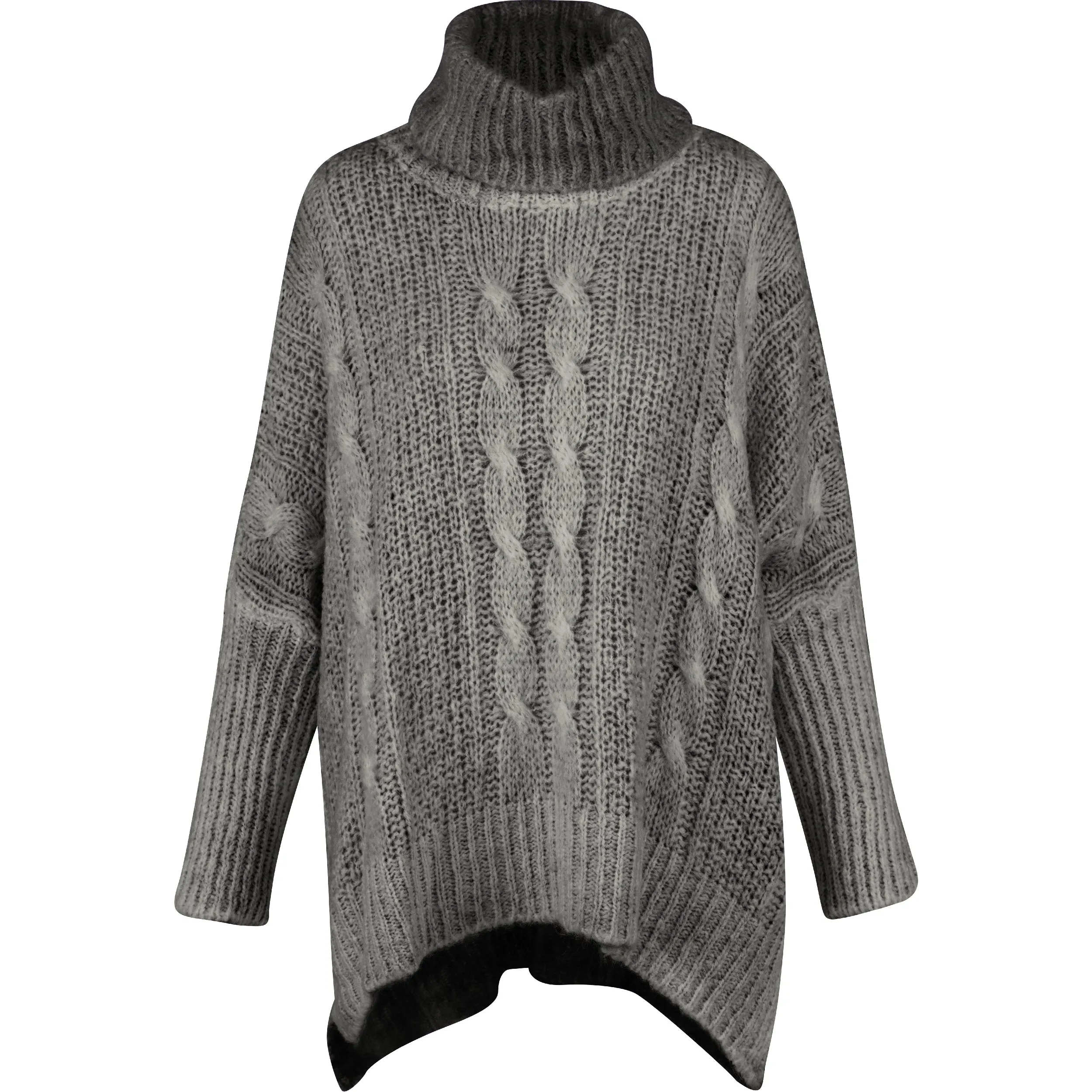 M Made in Italy – Oversized Turtle-Neck Sweater